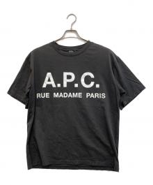 A.P.C.（アーペーセー）の古着「ロゴプリントTシャツ」｜ブラック