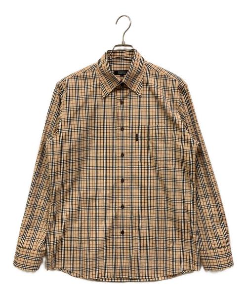 BURBERRY BLACK LABEL（バーバリーブラックレーベル）BURBERRY BLACK LABEL (バーバリーブラックレーベル) ノバチェックシャツ ベージュ サイズ:SIZE 2の古着・服飾アイテム