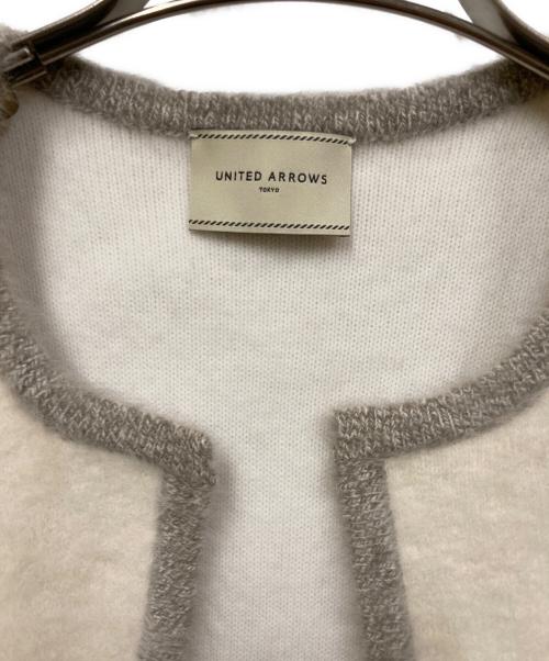 UNITED ARROWS TOKYO（ユナイテッドアローズトウキョウ）UNITED ARROWS TOKYO (ユナイテッドアローズトウキョウ) フォックスカシミヤニットベスト ホワイト サイズ:表記なしの古着・服飾アイテム