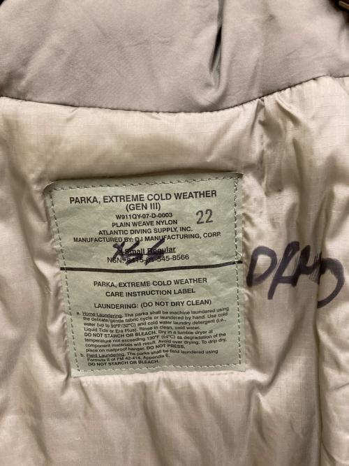 ECWCS（エクワックス）ECWCS (エクワックス) GEN3 LEVEL7 JACKET ATLANTIC DIVING SUPPLY カーキ サイズ:SIZE XS Regularの古着・服飾アイテム