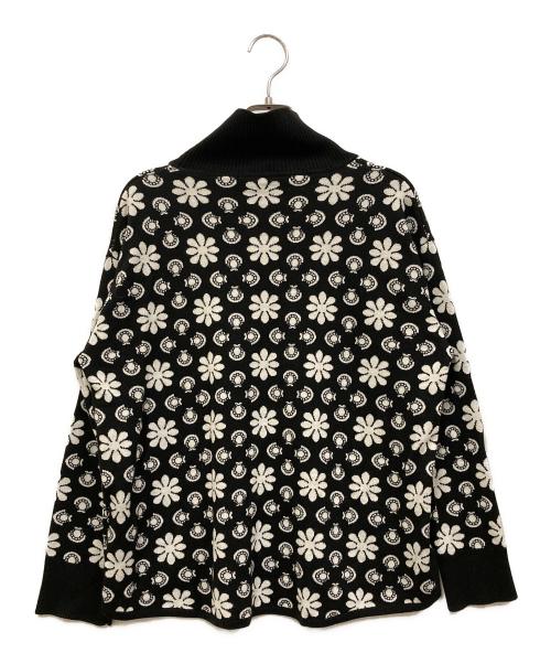 Super Beauty（スーパービューティ）Super Beauty (スーパービューティ) 花柄ビジュータートルネックニット ブラック サイズ:SIZE 42の古着・服飾アイテム