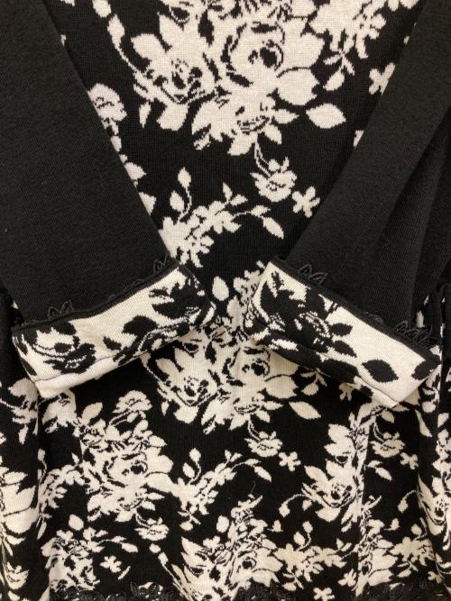 Super Beauty（スーパービューティ）Super Beauty (スーパービューティ) 花柄ニットワンピース ブラック サイズ:SIZE 42 未使用品の古着・服飾アイテム