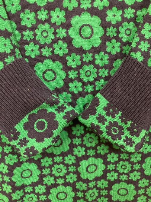 Super Beauty（スーパービューティ）Super Beauty (スーパービューティ) 花柄ビジューニットワンピース グリーン サイズ:SIZE 42の古着・服飾アイテム