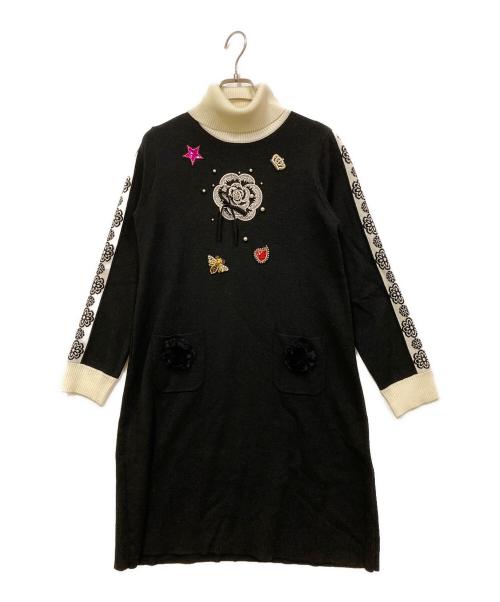 Super Beauty（スーパービューティ）Super Beauty (スーパービューティ) ニットワンピース ブラック サイズ:SIZE 42の古着・服飾アイテム