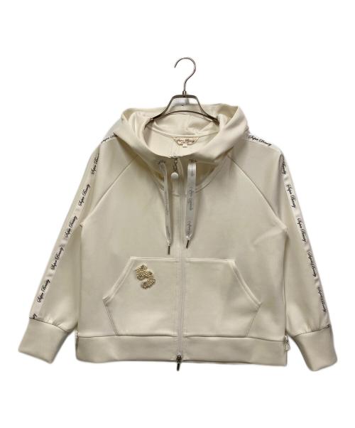 Super Beauty（スーパービューティ）Super Beauty (スーパービューティ) ジップパーカー パールNo.5 ホワイト サイズ:SIZE 40の古着・服飾アイテム