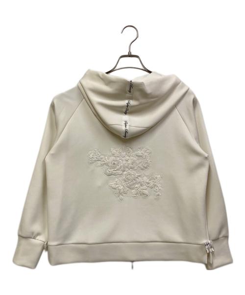 Super Beauty（スーパービューティ）Super Beauty (スーパービューティ) ジップパーカー パールNo.5 ホワイト サイズ:SIZE 40の古着・服飾アイテム