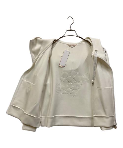 Super Beauty（スーパービューティ）Super Beauty (スーパービューティ) ジップパーカー パールNo.5 ホワイト サイズ:SIZE 40の古着・服飾アイテム