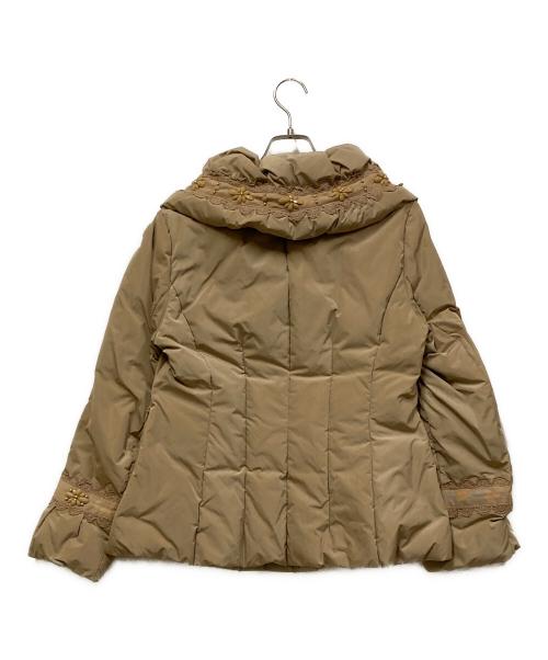 Super Beauty（スーパービューティ）Super Beauty (スーパービューティ) ビジューダウンジャケット ベージュ サイズ:SIZE 42の古着・服飾アイテム