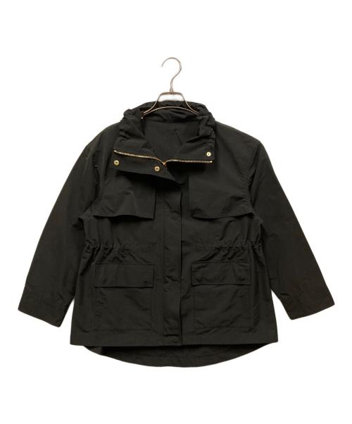 23区（ニジュウサンク）23区 (ニジュウサンク) ブライトウェザークロス ブルゾン ブラック サイズ:SIZE 32の古着・服飾アイテム