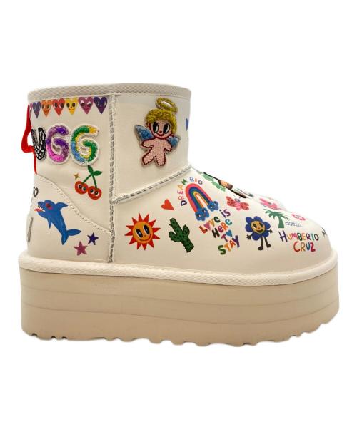 UGG（アグ）UGG (アグ) Classic Platform Pop Sketch ホワイト サイズ:SIZE 22cmの古着・服飾アイテム