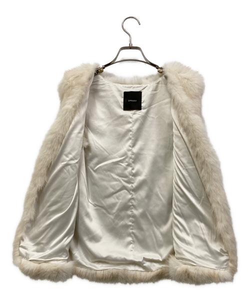 anuans（アニュアンス）anuans (アニュアンス) ショートファーベスト ベージュ サイズ:SIZE Free 未使用品の古着・服飾アイテム