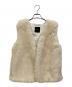 anuans（アニュアンス）の古着「ショートファーベスト」｜ベージュ