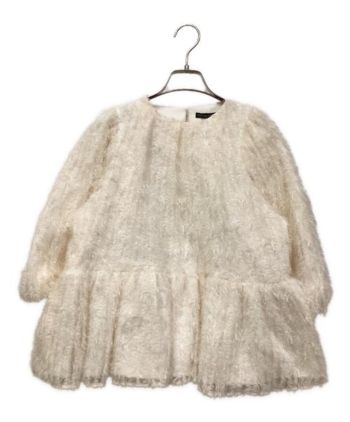 TSURU by MARIKO OIKAWA（ツルバイマリコオイカワ）Tsuru by Mariko Oikawa (ツルバイマリコオイカワ) pas de deux ペプラムブラウス アイボリー サイズ:-の古着・服飾アイテム