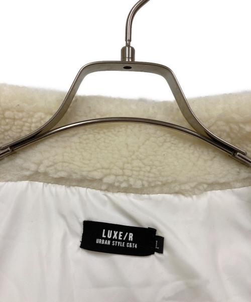 LUXE/R（ラグジュ）LUXE/R (ラグジュ) 高密度タフタ×ボア中綿入りフードパーカー アイボリー サイズ:SIZE Lの古着・服飾アイテム