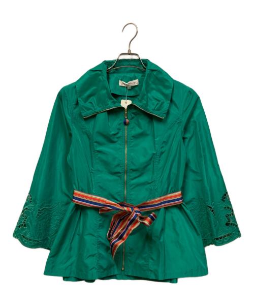 Super Beauty（スーパービューティ）Super Beauty (スーパービューティ) カットワークナイロンジャケット グリーン サイズ:SIZE 42の古着・服飾アイテム