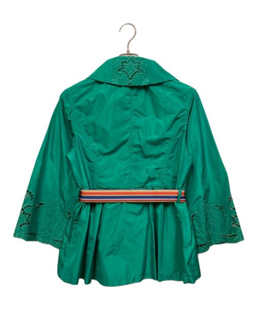 Super Beauty（スーパービューティ）Super Beauty (スーパービューティ) カットワークナイロンジャケット グリーン サイズ:SIZE 42の古着・服飾アイテム