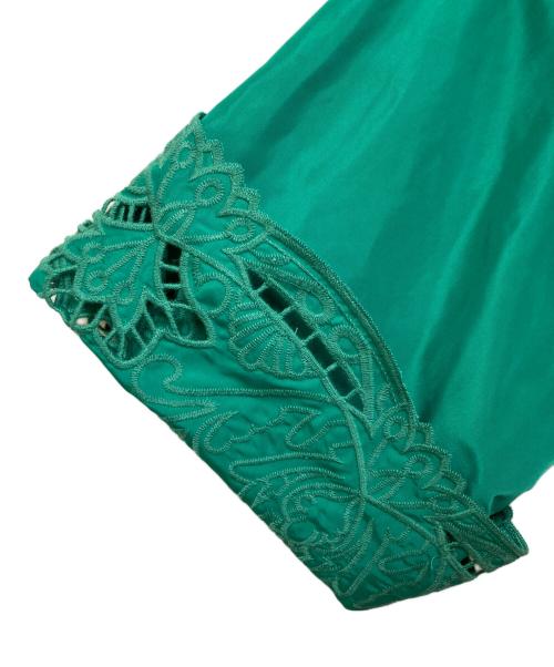 Super Beauty（スーパービューティ）Super Beauty (スーパービューティ) カットワークナイロンジャケット グリーン サイズ:SIZE 42の古着・服飾アイテム