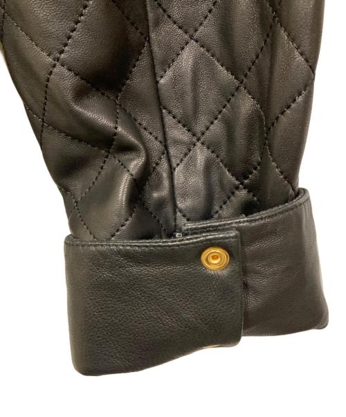 GRACE CONTINENTAL（（グレースコンチネンタル）GRACE CONTINENTAL (（グレースコンチネンタル) ルティング配色レザージャケット ブラック サイズ:SIZE 38の古着・服飾アイテム