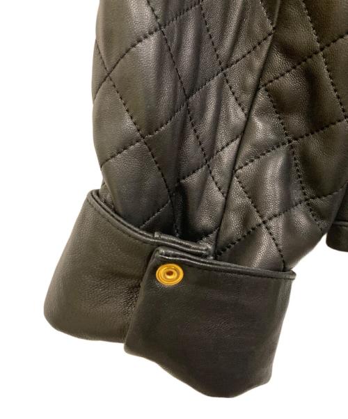 GRACE CONTINENTAL（（グレースコンチネンタル）GRACE CONTINENTAL (（グレースコンチネンタル) ルティング配色レザージャケット ブラック サイズ:SIZE 38の古着・服飾アイテム