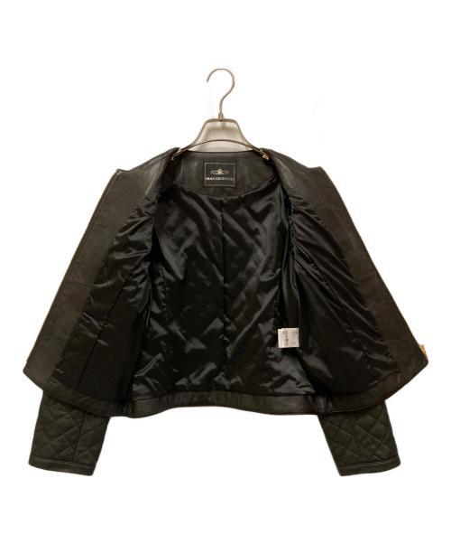 GRACE CONTINENTAL（（グレースコンチネンタル）GRACE CONTINENTAL (（グレースコンチネンタル) ルティング配色レザージャケット ブラック サイズ:SIZE 38の古着・服飾アイテム