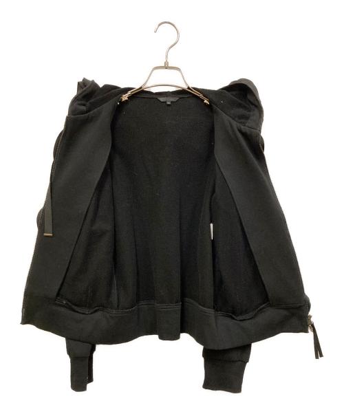 TO BE CHIC（トゥービーシック）TO BE CHIC (トゥービーシック) フリルビジュージップパーカー ブラック サイズ:SIZE 40の古着・服飾アイテム