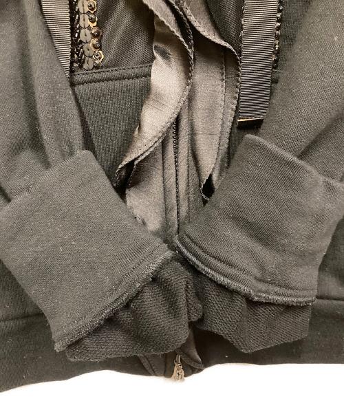 TO BE CHIC（トゥービーシック）TO BE CHIC (トゥービーシック) フリルビジュージップパーカー ブラック サイズ:SIZE 40の古着・服飾アイテム