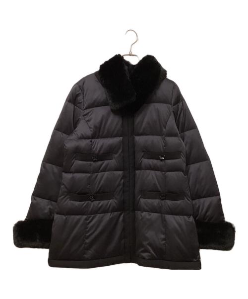 TO BE CHIC（トゥービーシック）TO BE CHIC (トゥービーシック) ファーコンビ ダウンコート ブラック サイズ:SIZE 42の古着・服飾アイテム