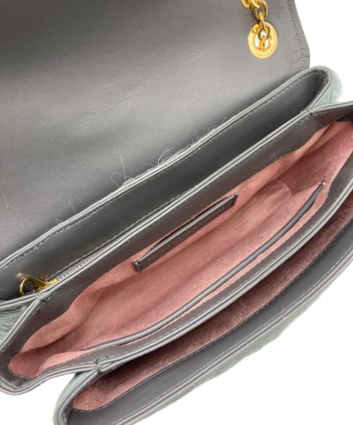 paula cademartori（パウラ カデマルトーリ）Paula CADEMARTORI (パウラ カデマルトーリ) 2WAYチェーンショルダーバッグ スカイブルーの古着・服飾アイテム