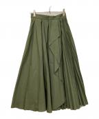 SHE TOKYOシートーキョー）の古着「ランダムプリーツスカート」｜オリーブ