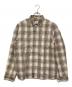 C.P COMPANY（シーピーカンパニー）の古着「リネンチェックジップアップシャツ」｜ベージュ