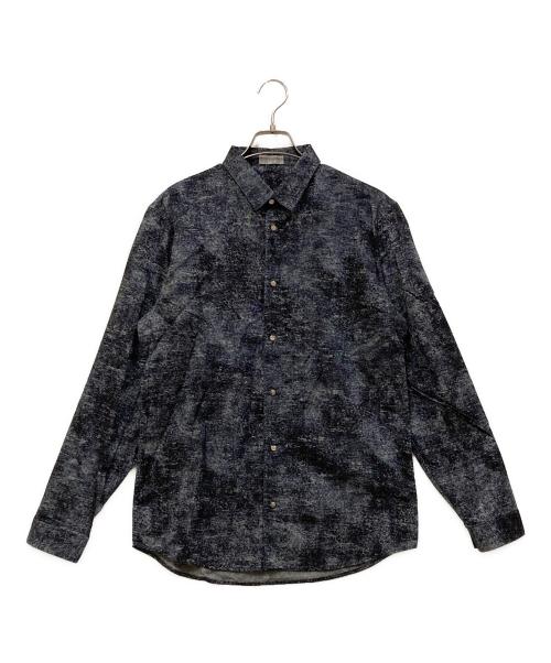 DIOR HOMME（ディオール オム）Dior Homme (ディオール オム) 総柄シャツ ネイビー サイズ:SIZE 41の古着・服飾アイテム