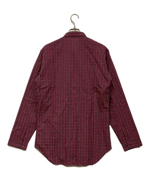 Christian Dior（クリスチャン ディオール）Christian Dior (クリスチャン ディオール) チェックシャツ レッド サイズ:SIZE 39の古着・服飾アイテム