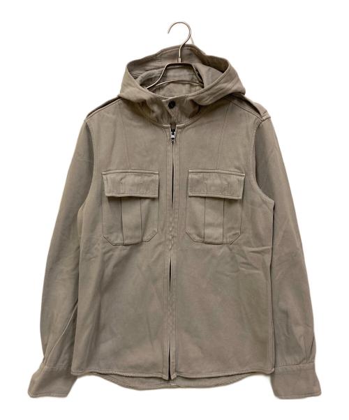 STONE ISLAND（ストーンアイランド）STONE ISLAND (ストーンアイランド) 09AWウールフーデットシャツ グレー サイズ:SIZE Mの古着・服飾アイテム