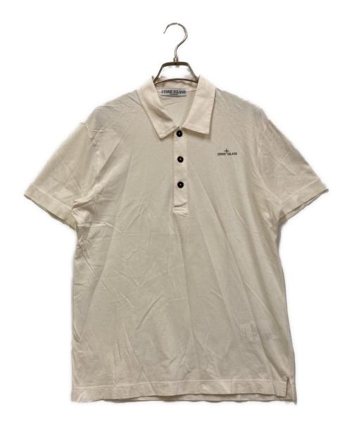 STONE ISLAND（ストーンアイランド）STONE ISLAND (ストーンアイランド) ポロシャツ ホワイト サイズ:SIZE Lの古着・服飾アイテム