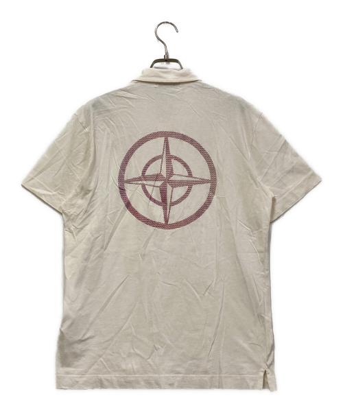 STONE ISLAND（ストーンアイランド）STONE ISLAND (ストーンアイランド) ポロシャツ ホワイト サイズ:SIZE Lの古着・服飾アイテム