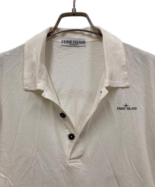 STONE ISLAND（ストーンアイランド）STONE ISLAND (ストーンアイランド) ポロシャツ ホワイト サイズ:SIZE Lの古着・服飾アイテム