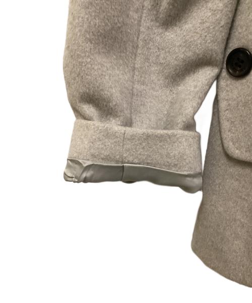 BURBERRY LONDON（バーバリーロンドン）BURBERRY LONDON (バーバリーロンドン) ファー付アンゴラ混コート グレー サイズ:SIZE 40の古着・服飾アイテム