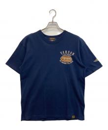 VANSON（バンソン）の古着「ロゴ刺繍Tシャツ」｜ネイビー