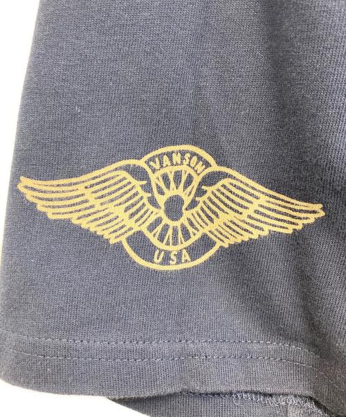 VANSON（バンソン）VANSON (バンソン) ロゴ刺繍Tシャツ ネイビー サイズ:SIZE XLの古着・服飾アイテム