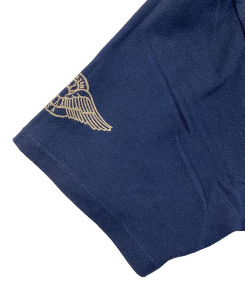 VANSON（バンソン）VANSON (バンソン) ロゴ刺繍Tシャツ ネイビー サイズ:SIZE XLの古着・服飾アイテム