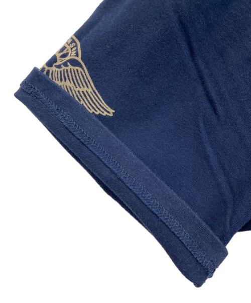 VANSON（バンソン）VANSON (バンソン) ロゴ刺繍Tシャツ ネイビー サイズ:SIZE XLの古着・服飾アイテム