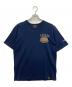 VANSON（バンソン）の古着「ロゴ刺繍Tシャツ」｜ネイビー