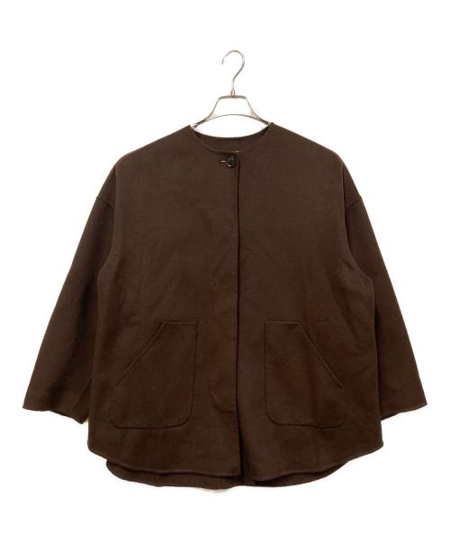 FRAMeWORK（フレームワーク）FRAMeWORK (フレームワーク) ハミルトンリバークルーネックコート ブラウン サイズ:SIZE 38の古着・服飾アイテム