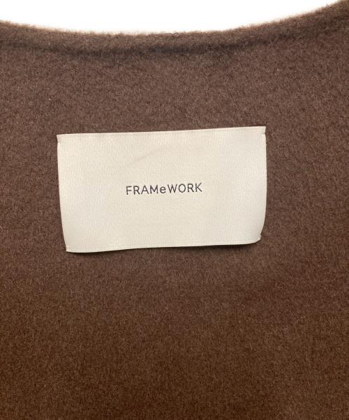 FRAMeWORK（フレームワーク）FRAMeWORK (フレームワーク) ハミルトンリバークルーネックコート ブラウン サイズ:SIZE 38の古着・服飾アイテム
