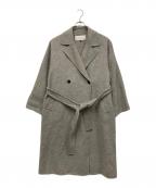 LE CIEL BLEUルシェルブルー）の古着「ダブルフェイスロングコート」｜グレー