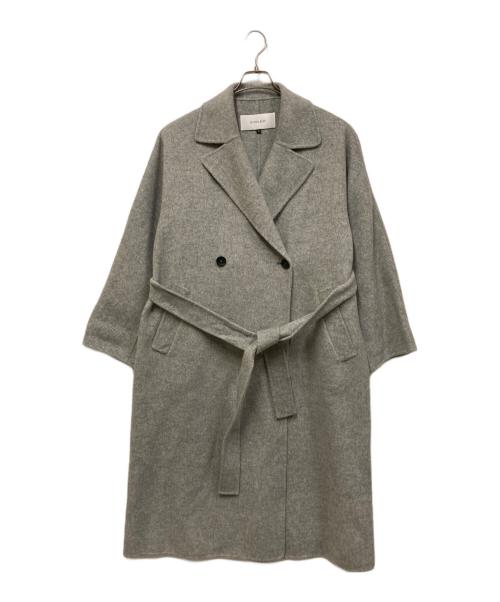 LE CIEL BLEU（ルシェルブルー）LE CIEL BLEU (ルシェルブルー) ダブルフェイスロングコート グレー サイズ:SIZE 36の古着・服飾アイテム