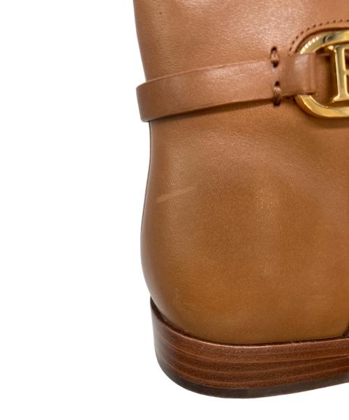 LAUREN RALPH LAUREN（ローレンラルフローレン）LAUREN RALPH LAUREN (ローレンラルフローレン) ショートブーツ ベージュ サイズ:SIZE 5.5Bの古着・服飾アイテム