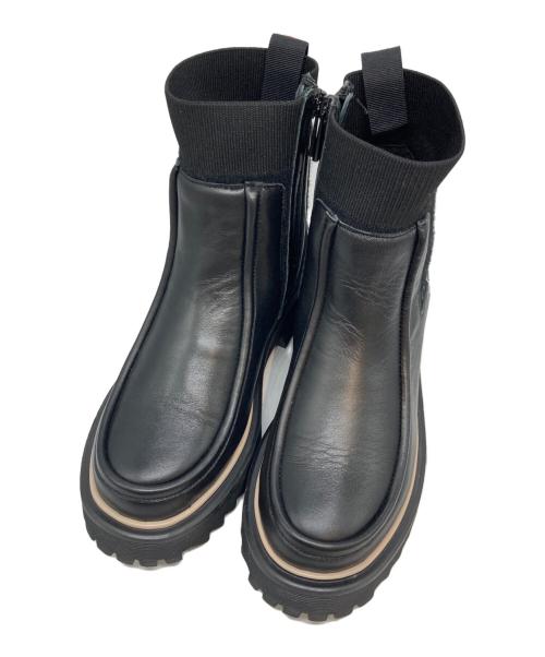 VEGE（ベジ）VEGE (ベジ) nouer (ヌエール) リアルレザーアンクルファーブーツ ブラック サイズ:SIZE 36の古着・服飾アイテム