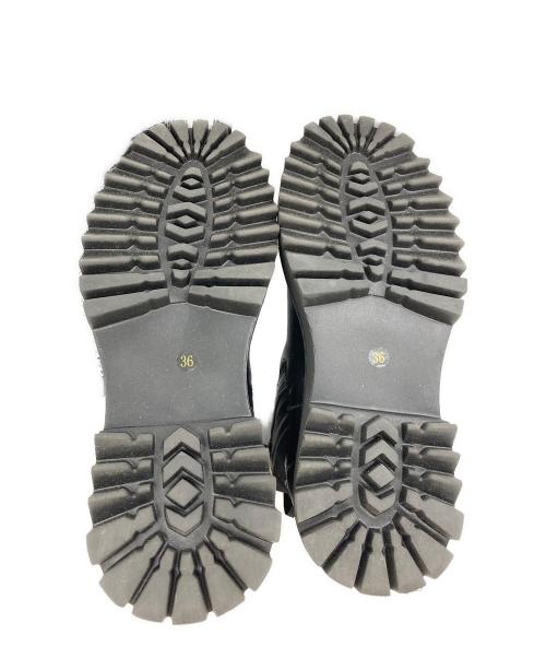 VEGE（ベジ）VEGE (ベジ) nouer (ヌエール) リアルレザーアンクルファーブーツ ブラック サイズ:SIZE 36の古着・服飾アイテム