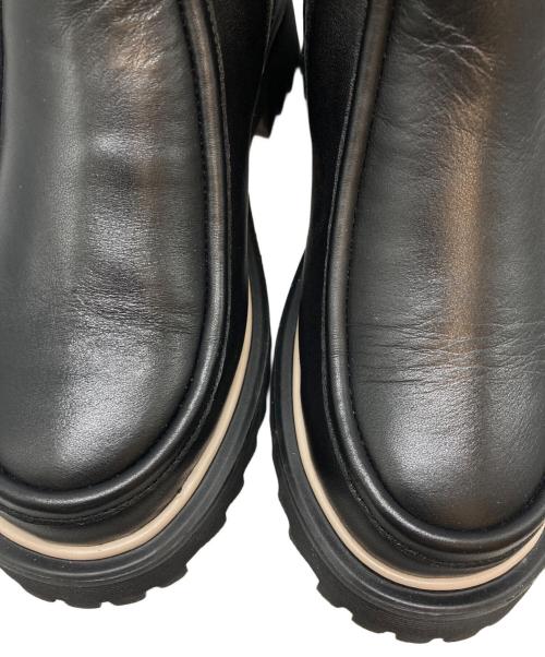 VEGE（ベジ）VEGE (ベジ) nouer (ヌエール) リアルレザーアンクルファーブーツ ブラック サイズ:SIZE 36の古着・服飾アイテム